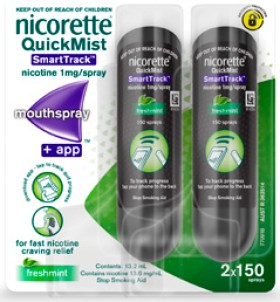 Nicorette+QuickMist+SmartTrack+Mouthspray+%2B+App+Freshmint+2+x+150+Sprays