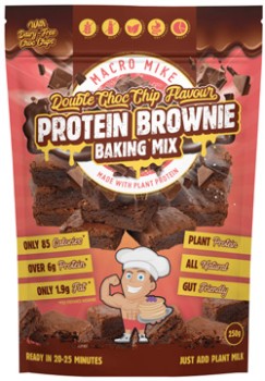 Macro+Mike+Double+Choc+Chip+Flavour+Protein+Brownie+Baking+Mix+250g