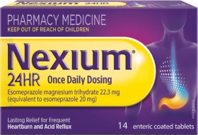 Nexium+24HR+Heartburn+and+Acid+Reflux+Relief+14+Tablets