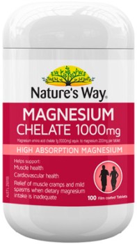 Nature%26rsquo%3Bs+Way+Magnesium+Chelate+1000mg+100+Tablets