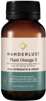 Wanderlust+Plant+Omega-3+60+Capsules