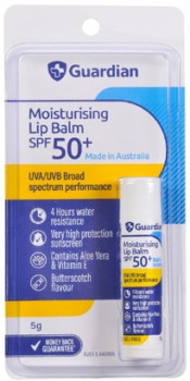 Guardian+Moisturising+Lip+Balm+SPF+50%2B+Butterscotch+Flavour+5g