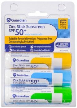 Guardian+Zinc+Stick+Sunscreen+SPF+50%2B+3+x+12g