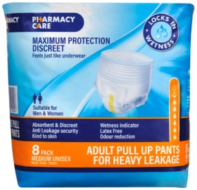 Pharmacy+Care+Incontinence+Pants+Medium+8+Pack