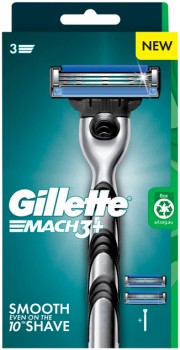 Gillette+Mach3%2B+Handle+%2B+2+Blade+Refills