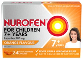 Nurofen+For+Children+7%2B+Years+Orange+Flavour+24+Chewable+Capsules