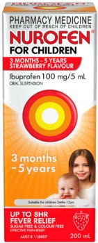 Nurofen+For+Children+3+Months+-+5+Years+Strawberry+Flavour+200mL