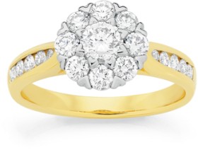 Alora+10ct+Gold+Lab+Grown+Diamond+Cluster+Flower+Ring