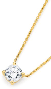 Alora-10ct-Gold-34-Carat-Lab-Grown-Diamond-Solitaire-Necklet on sale