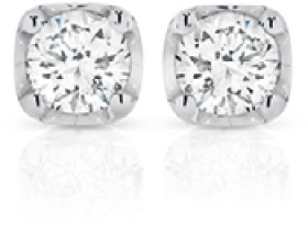 9ct-White-Gold-Diamond-Four-Claw-Stud-Earrings on sale