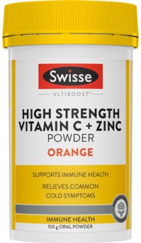 Swisse+Ultiboost+High+Strength+Vitamin+C+%2B+Zinc+Powder+Orange+Flavour+150g