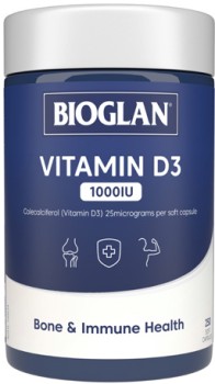 Bioglan+Vitamin+D3+1000IU+250+Capsules