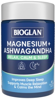 Bioglan+Magnesium+%2B+Ashwagandha+Relax%2C+Calm+%26amp%3B+Sleep+60+Tablets