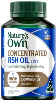 Nature%26rsquo%3Bs+Own+Concentrated+Fish+Oil+4+In+1+90+Capsules