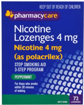 Pharmacy+Care+Nicotine+Lozenges+4mg+72+Pack