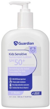 Guardian+Kids+Sensitive+Sunscreen+Lotion+SPF+50%2B+500mL