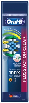 Oral-B+Floss+Action+Clean+Electric+Toothbrush+Refills+3+Pack