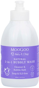 MooGoo-Baby-Child-Natural-2-in-1-Bubbly-Wash-500mL on sale