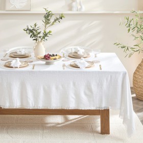 Ashra-Fringed-White-Table-Linen-Range-by-MUSE on sale