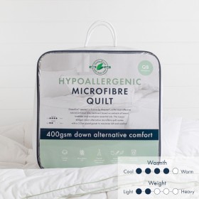 Hypoallergenic+400gsm+Microfibre+Quilt+by+Greenfirst%26reg%3B