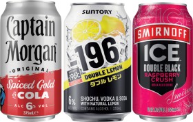 Captain+Morgan+%26amp%3B+Cola+6%25%2C+Suntory+-196+6%25+or+Smirnoff+Ice+Double+Black+6.5%25+Varieties+4+Pack