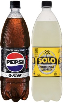 Pepsi+or+Solo+1.25+Litre+Selected+Varieties