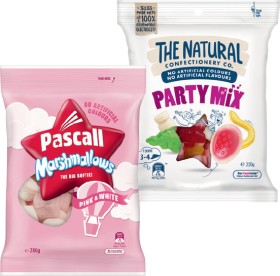 The+Natural+Confectionery+Co.+130%E2%80%91230g%2C+Pascall+150%E2%80%91300g+or+Sour+Patch+Kids+Bag+190g+Selected+Varieties