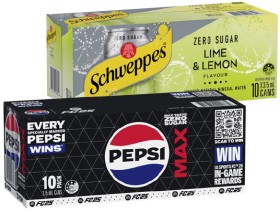 Pepsi%2C+Solo+or+Schweppes+Infused+Natural+Mineral+Water+10x375mL+Selected+Varieties