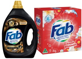 Fab+Laundry+Liquid+1.8-2+Litre+or+Powder+1.8-2kg+Selected+Varieties