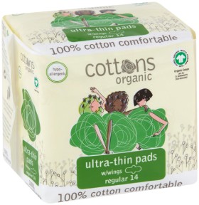 Cottons+Organic+Ultra%E2%80%91Thin+Pads+12%E2%80%9114+Pack+Selected+Varieties