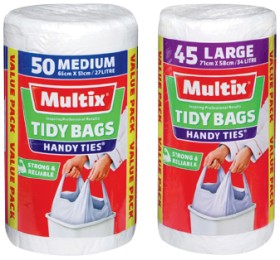 Multix+Handy+Ties+Tidy+Bags+Medium+50+Pack+or+Large+45+Pack