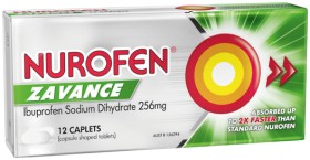 Nurofen+Zavance+Ibuprofen+Caplets+or+Tablets+12+Pack%2A