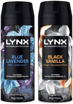 Lynx+Fine+Fragrance+Collection+Premium+Body+Spray+150mL+Selected+Varieties