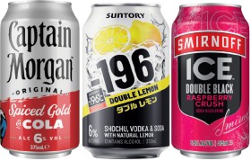 Captain+Morgan+%26amp%3B+Cola+6%25%2C+Suntory+-196+6%25+or+Smirnoff+Ice+Double+Black+6.5%25+Varieties+4+Pack