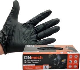 ONmech+Black+Nitrile+Gloves+100+Pack