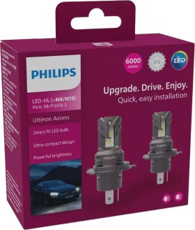 Philips+6000K+Ultinon+Access+2500+LED+Headlight+Globes