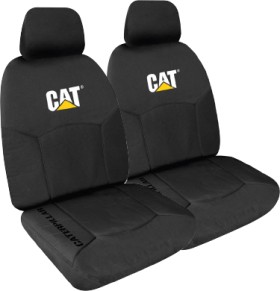 Caterpillar+Canvas+Icon+Seat+Covers+Black+Front