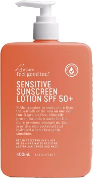 We+Are+Feel+Good+Inc.+Sensitive+Sunscreen+Lotion+SPF50+400ml