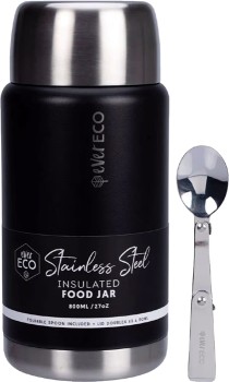 Ever+Eco+Insulated+Stainless+Steel+Food+Jar+Onyx+800ml