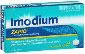 Imodium+Zapid+2mg+for+Diarrhoea+Relief+12+Dissolving+Tablets