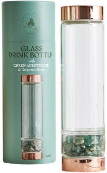 Glass+Drink+Bottle+with+Crystals+500ml