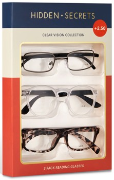 Hidden+Secrets+Reading+Glasses+Pack+Strength+%2B2.50+and+%2B3.00