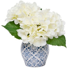Marketlane-Faux-Hydrangea-with-Printed-Vase on sale
