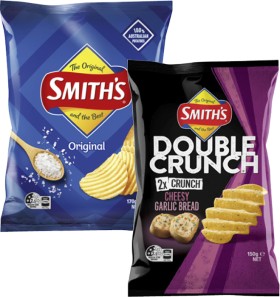 Smith%26%23039%3Bs+Crinkle+Cut+or+Double+Crunch+Potato+Chips+150g-170g