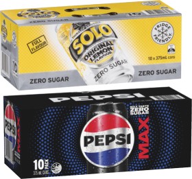 Pepsi%2C+Solo+or+Schweppes+Soft+Drink+10x375mL