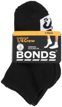 Bonds+Kids+Logo+1%2F4+Crew+Socks+3+Pack