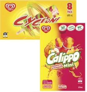 Streets+Calippo+10+Pack+575mL+or+Streets+Cyclone+8+Pack+688mL