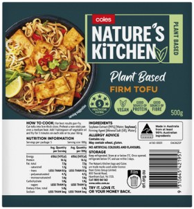 Coles+Nature%26%23039%3Bs+Kitchen+Tofu+500g