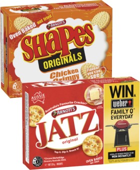 Arnott%26%23039%3Bs+Shapes+or+Jatz+Crackers+130g-225g