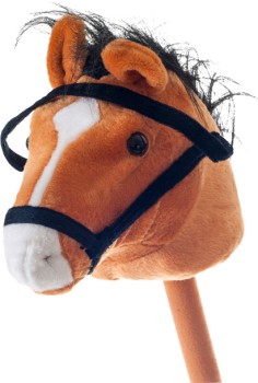 Wonder+Co+Plush+Hobby+Horse+Dark+Brown+75cm